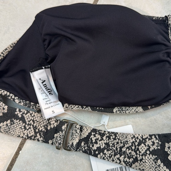 Andie Swim Scala Strapless Bikini Top in Snakeskin - Picture 4 of 4